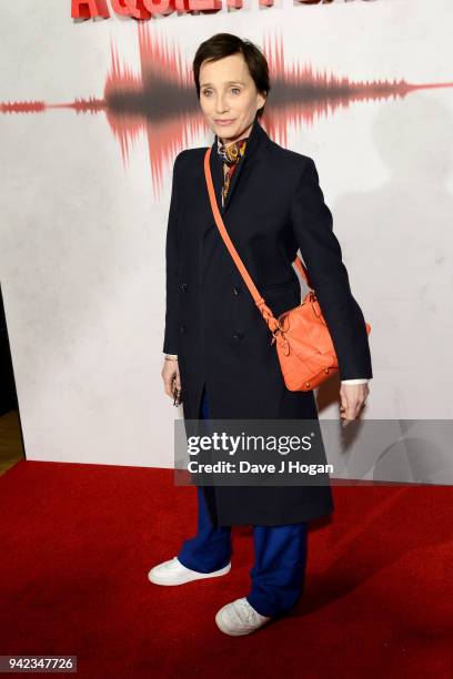 Dame Kristin Scott Thomas attends a screening of "A Quiet Place" at Curzon Soho on April 5, 2018 in London, England.