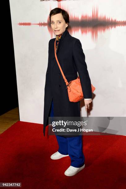 Dame Kristin Scott Thomas attends a screening of "A Quiet Place" at Curzon Soho on April 5, 2018 in London, England.