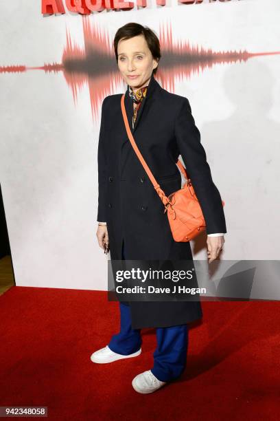 Dame Kristin Scott Thomas attends a screening of "A Quiet Place" at Curzon Soho on April 5, 2018 in London, England.