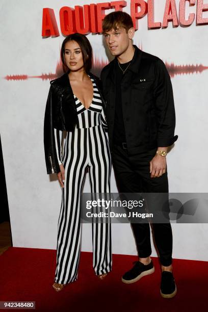 Montana Brown and Elliott Reeder attend a screening of "A Quiet Place" at Curzon Soho on April 5, 2018 in London, England.