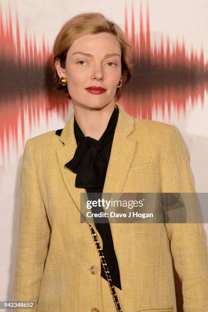 Camilla Rutherford attends a screening of "A Quiet Place" at Curzon Soho on April 5, 2018 in London, England.
