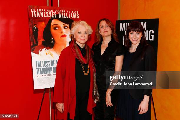 Ellen Burstyn, Jodie Markell and Bryce Dallas Howard Tennessee Williams on Screen and Stage at The Times Center on December 9, 2009 in New York City.