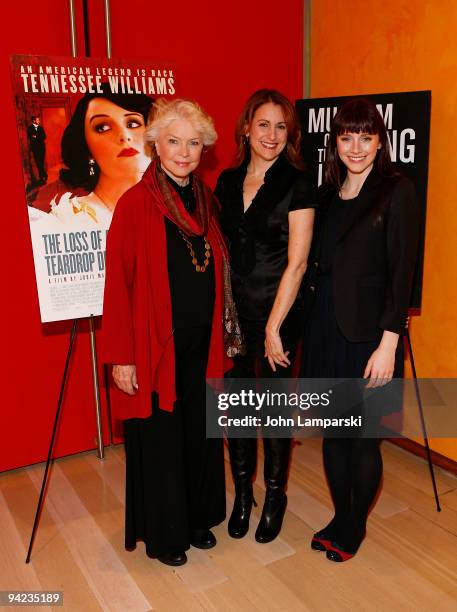 Ellen Burstyn, Jodie Markell and Bryce Dallas Howard Tennessee Williams on Screen and Stage at The Times Center on December 9, 2009 in New York City.