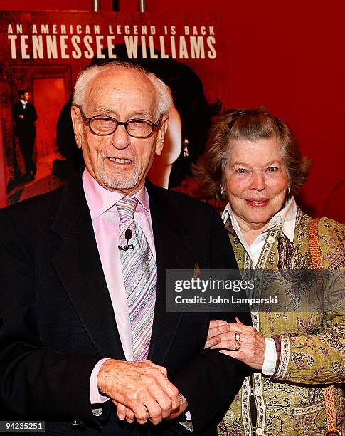 Eli Wallach and Ann Jackson attend Tennessee Williams on Screen and Stage at The Times Center on December 9, 2009 in New York City.