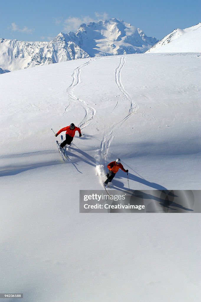 Skiers in Off-Piste