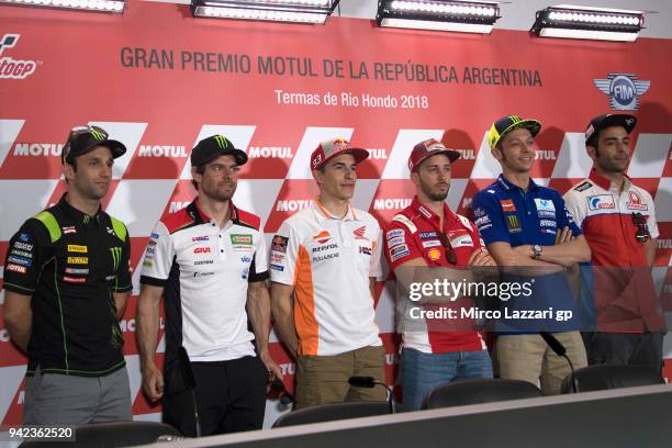 Johann Zarco of France and Monster Yamaha Tech 3, Cal Crutchlow of Great Britain and LCR Honda, Marc Marquez of Spain and Repsol Honda Team, Andrea...