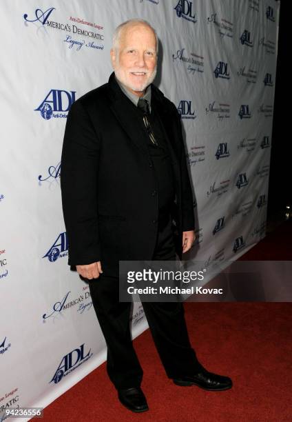 Actor Richard Dreyfuss arrives at the ADL Los Angeles Dinner Honoring Steven Spielberg at The Beverly Hilton Hotel on December 9, 2009 in Beverly...