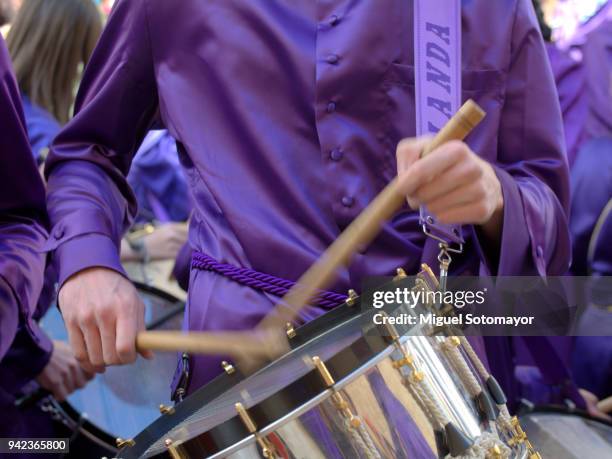 calanda drums - holy week stock pictures, royalty-free photos & images