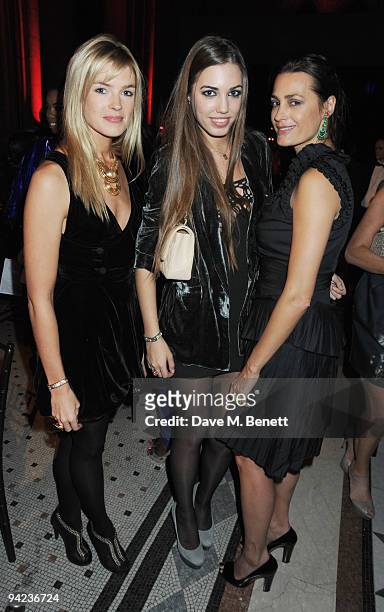 Isabella Calthorpe, Amber Le Bon and Yasmin Le Bon attend the British Fashion Awards at the Royal Courts of Justice, Strand on December 9, 2009 in...
