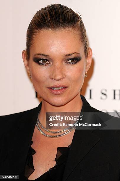 Kate Moss attends the British Fashion Awards at Royal Courts of Justice, Strand on December 9, 2009 in London, England.