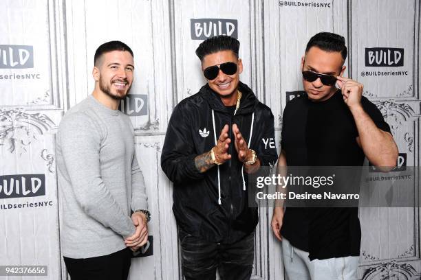 The cast Vinny Guadagnino, Paul 'Pauly D' Delvecchio and Mike 'The Situation' Sorrentino visit Build series to discuss 'Jersey Shore Family Vacation'...