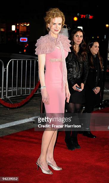 Actress Nicole Kidman arrives at a special screening of the Weinstein Companies "NINE" at the Mann Village Theater on December 9, 2009 in Westwood,...