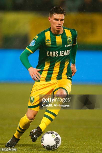Danny Bakker of ADO Den Haag during the Dutch Eredivisie match between ADO Den Haag and VVV Venlo at Cars Jeans stadium on January 20, 2018 in The...