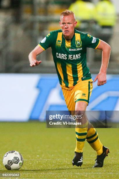 Tom Beugelsdijk of ADO Den Haag during the Dutch Eredivisie match between ADO Den Haag and VVV Venlo at Cars Jeans stadium on January 20, 2018 in The...