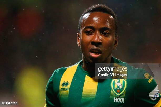 Elson Hooi of ADO Den Haag during the Dutch Eredivisie match between ADO Den Haag and VVV Venlo at Cars Jeans stadium on January 20, 2018 in The...