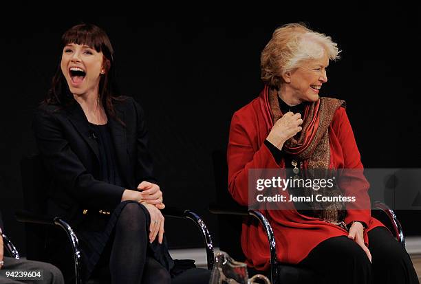 Actress Bryce Dallas Howard and Ellen Burstyn speak on the Tennessee Williams on Screen and Stage panel discussion at The Times Center on December 9,...