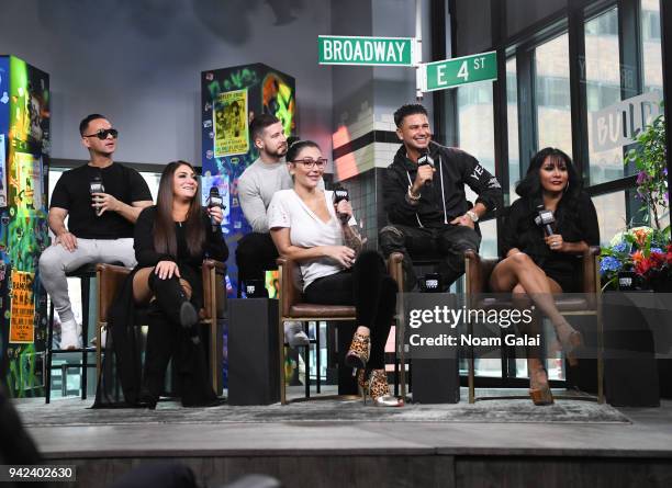 Mike "The Situation" Sorrentino, Deena Nicole Cortese, Vinny Guadagnino, Jenni "JWOWW" Farley, Paul "Pauly D" Delvecchio and Nicole "Snooki" Polizzi...