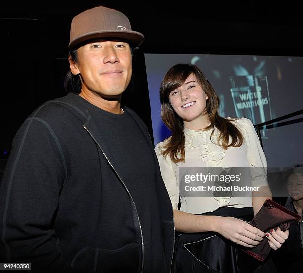 Photographer Jimmy Chin and Kick Kennedy attend "Summit on the Summit: Kilimanjaro Pre-Ascent Event" held at Voyeur on December 9, 2009 in West...