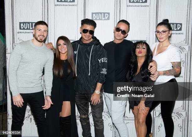 Vinny Guadagnino, Deena Nicole Cortese, Paul "Pauly D" Delvecchio, Mike "The Situation" Sorrentino, Nicole "Snooki" Polizzi and Jenni "JWOWW" Farley...