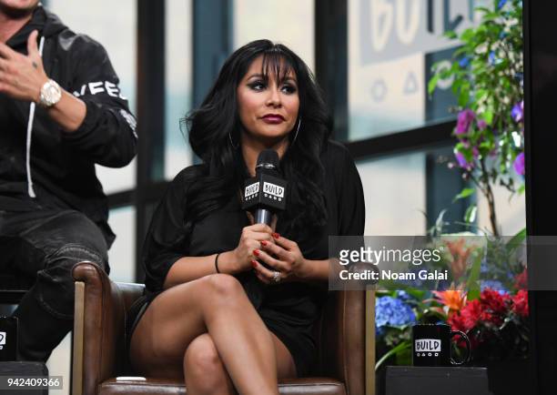 Nicole "Snooki" Polizzi visits Build Series to discuss "Jersey Shore Family Vacation" at Build Studio on April 5, 2018 in New York City.