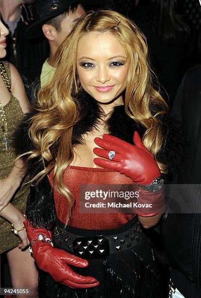 Personality Tila Tequila shows off her new engagement ring at the Famous Stars and Straps 10th Anniversary and Snoop Dogg 10th Album Release at...