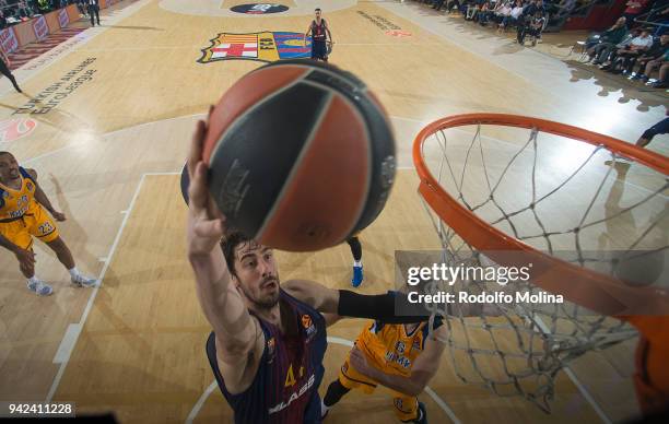 Ante Tomic, #44 of FC Barcelona Lassa in action during the 2017/2018 Turkish Airlines EuroLeague Regular Season Round 30 game between FC Barcelona...