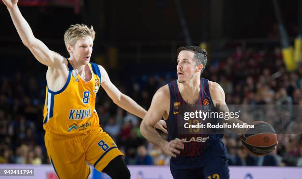 Thomas Heurtel, #13 of FC Barcelona Lassa in action during the 2017/2018 Turkish Airlines EuroLeague Regular Season Round 30 game between FC...