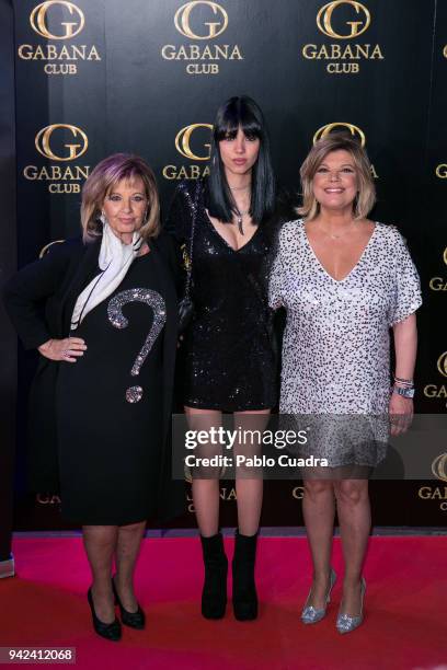 Alejandra Rubio, her mother Terelu Campos and her grandmother Maria Teresa Campos attend the Alejandra Rubio 18th birthday party at Gabana Club on...