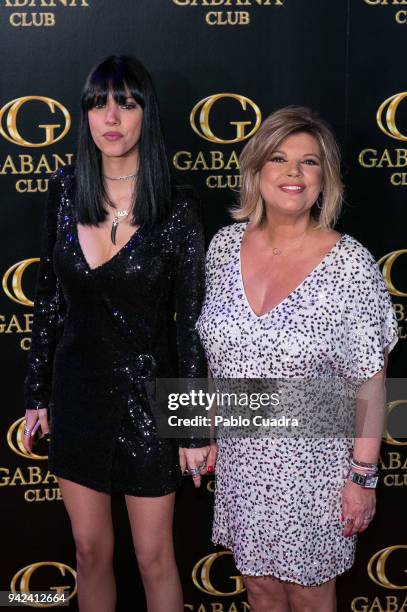 Alejandra Rubio and her mother Terelu Campos attend the Alejandra Rubio 18th birthday party at Gabana Club on April 5, 2018 in Madrid, Spain.