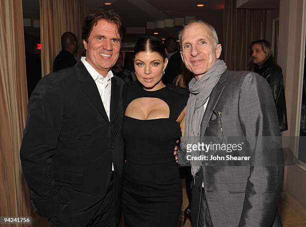 Director Rob Marshall, actress/singer Stacy "Fergie" Ferguson, and producer John DeLuca attend the party for "Nine" at The Sunset Tower on December...