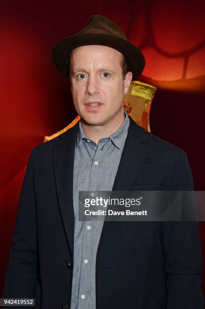 Cast member Geoffrey Streatfeild attends the press night after party for "The Way of the World" at The Hospital Club on April 5, 2018 in London,...
