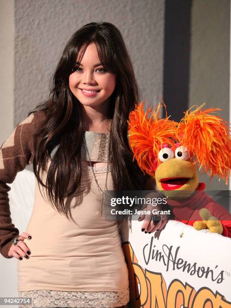 Actress Anna Maria Perez de Tagle arrives at The Jim Henson Company's "Fraggle Rock" Holiday Toy Drive Benefit at Kitson on Robertson on December 9,...