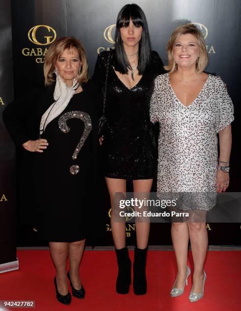 Terelu Campos, Alejandra Rubio and Maria Teresa Campos attend the 'Alejandra Rubio's birthday photocall' at Gabana disco on April 5, 2018 in Madrid,...