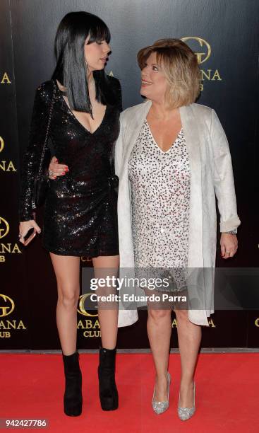 Terelu Campos and Alejandra Rubio attend the 'Alejandra Rubio's birthday photocall' at Gabana disco on April 5, 2018 in Madrid, Spain.