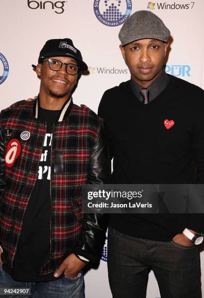 Recording artists Lupe Fiasco and Kenna attend "Summit on the Summit" pre-ascent event at Voyeur on December 9, 2009 in West Hollywood, California.