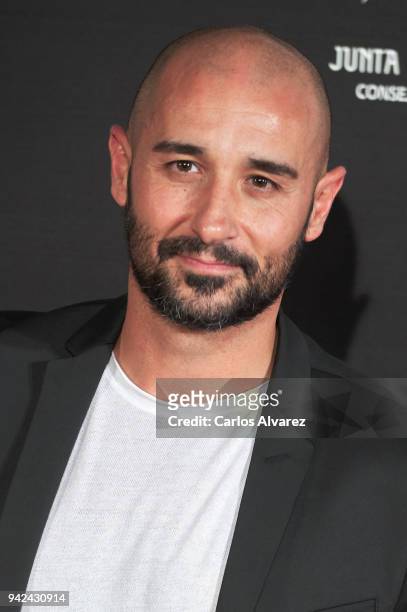 Actor Alain Hernandez attends the Malaga Film Festival 2018 presentation at Circulo de Bellas Artes on April 5, 2018 in Madrid, Spain.