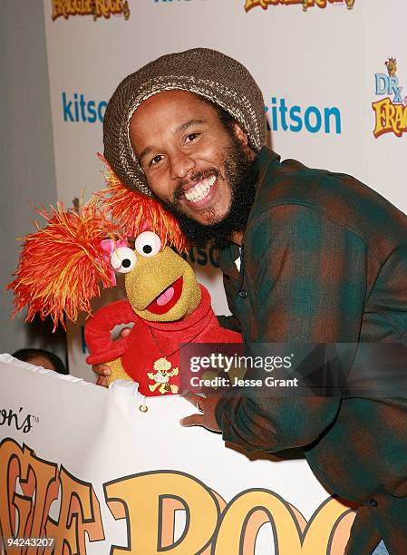 Singer Ziggy Marley arrives at The Jim Henson Company's "Fraggle Rock" Holiday Toy Drive Benefit at Kitson on Robertson on December 9, 2009 in...