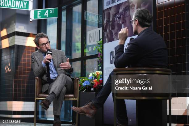 Actor Jason Clarke and Ricky Camilleri visit Build Series to discuss "Chappaquiddick" at Build Studio on April 5, 2018 in New York City.