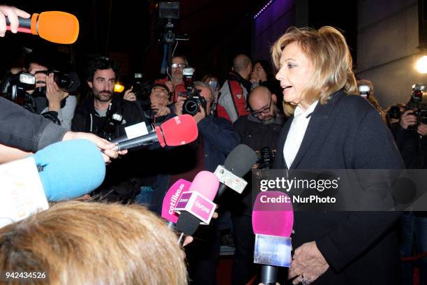 Maria Teresa Campos attend the Alejandra Rubio 18th birthday party at Gabana Club on April 5, 2018 in Madrid, Spain