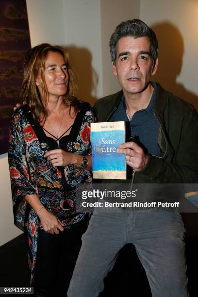 Valerie Gans and Xavier de Moulins attend "Sans Titre" Valerie Gans's Book Signing during "Les Pionnieres" Exhibition at Galerie Pierre-Alain...