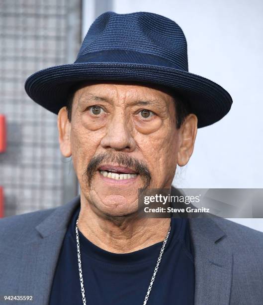 Danny Trejo arrives at the Premiere Of Warner Bros. Pictures' "Rampage" at Microsoft Theater on April 4, 2018 in Los Angeles, California.