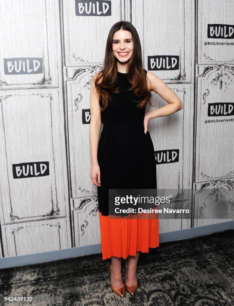 Actress Philippa Coulthard visits Build Series to discuss 'Howards End' at Build Studio on April 5, 2018 in New York City.