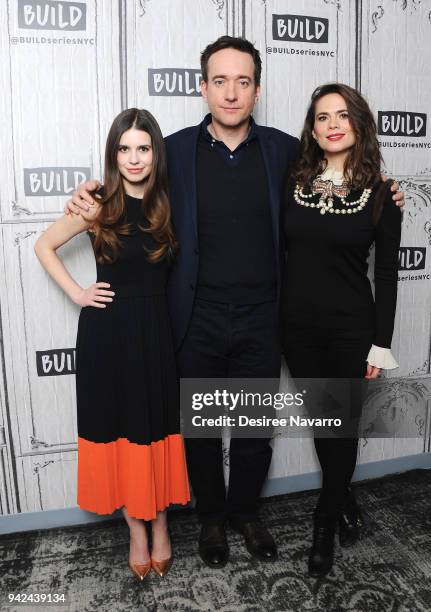 Actors Philippa Coulthard, Matthew Macfadyen and Hayley Atwell visit Build Series to discuss 'Howards End' at Build Studio on April 5, 2018 in New...