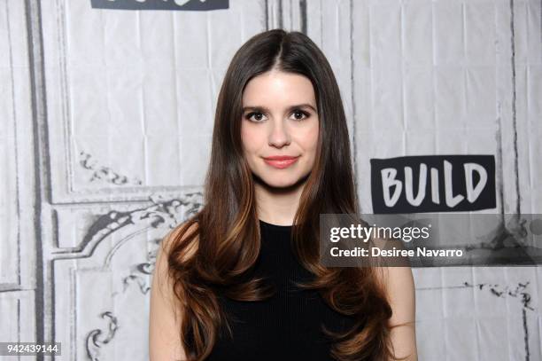 Actress Philippa Coulthard visits Build Series to discuss 'Howards End' at Build Studio on April 5, 2018 in New York City.