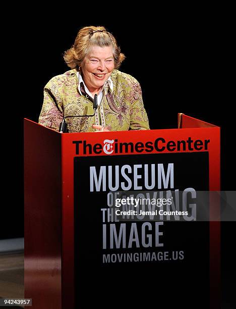 Actress Anne Jackson onstage at the Tennessee Williams on Screen and Stage panel discussion at The Times Center on December 9, 2009 in New York City.