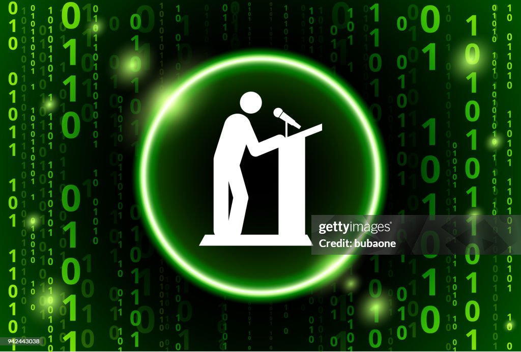 Gate Code Podium Speaker On Podium Binary Code Vector Pattern Background High-Res Vector ...