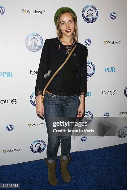 Actress Isabel Lucas attends "Summit on the Summit" pre-ascent event at Voyeur on December 9, 2009 in West Hollywood, California.