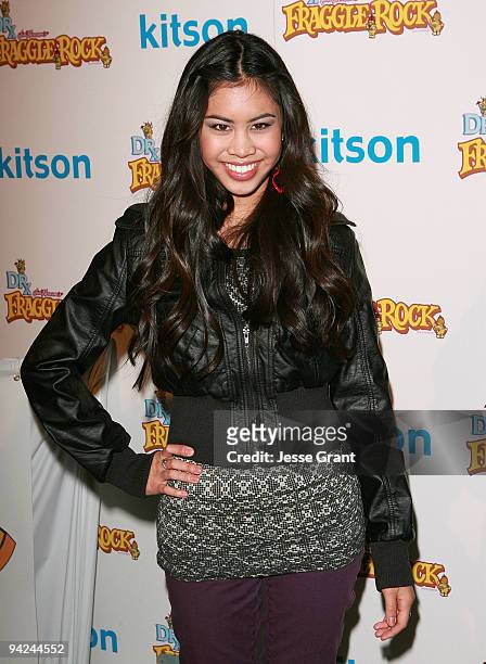 Actress Ashley Argota arrives at The Jim Henson Company's "Fraggle Rock" Holiday Toy Drive Benefit at Kitson on Robertson on December 9, 2009 in...