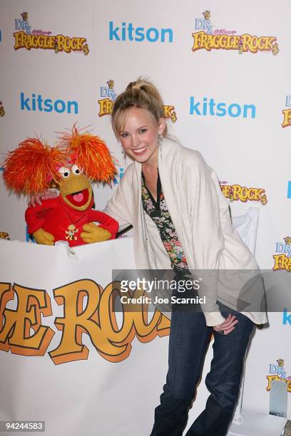 Megan Martin arrives at the Jim Henson Company's "Fraggle Rock" Holiday Toy Drive Benefit at Kitson on Robertson on December 9, 2009 in Beverly...