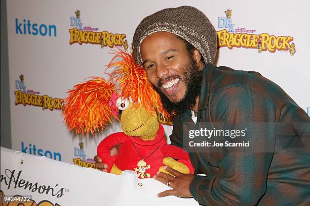 Ziggy Marley arrives at the Jim Henson Company's "Fraggle Rock" Holiday Toy Drive Benefit at Kitson on Robertson on December 9, 2009 in Beverly...